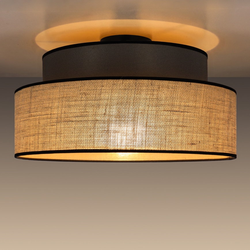 Plafonjera BOHO 1xE27/60W/230V braon/bež