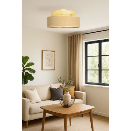 Plafonjera BOHO 1xE27/60W/230V ratan