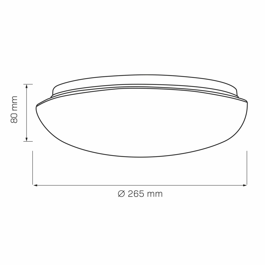 Plafonjera BONIFACY 1xE27/20W/230V pr. 26,5 cm bela