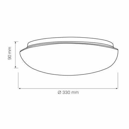 Plafonjera BONIFACY 2xE27/20W/230V pr. 33 cm bela