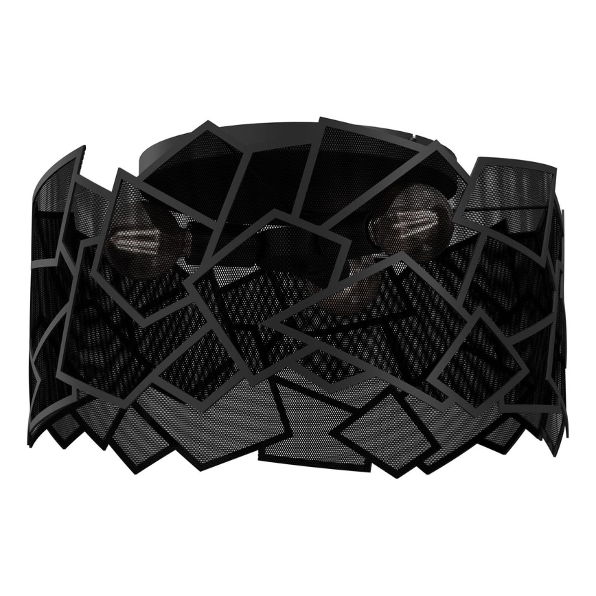 Plafonjera CAMO 3xE27/15W/230V crni