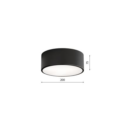 Plafonjera CLEO 1xE27/24W/230V pr. 20 cm crni