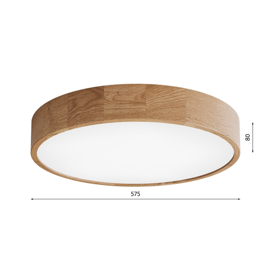 Plafonjera CLEO 5xE27/24W/230V pr. 57,5 cm hrast