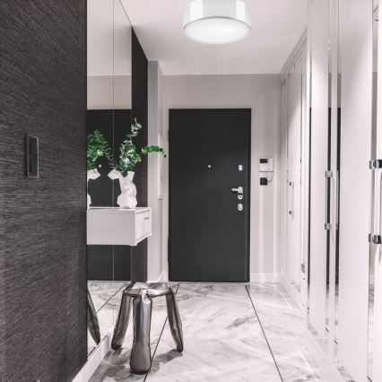 Plafonjera DANTE 1xE27/60W/230V pr. 26 cm sjajni krom