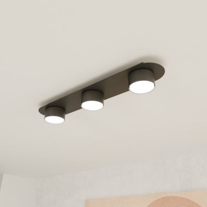 Plafonjera DIAZ 3xGX53/12W/230V crni