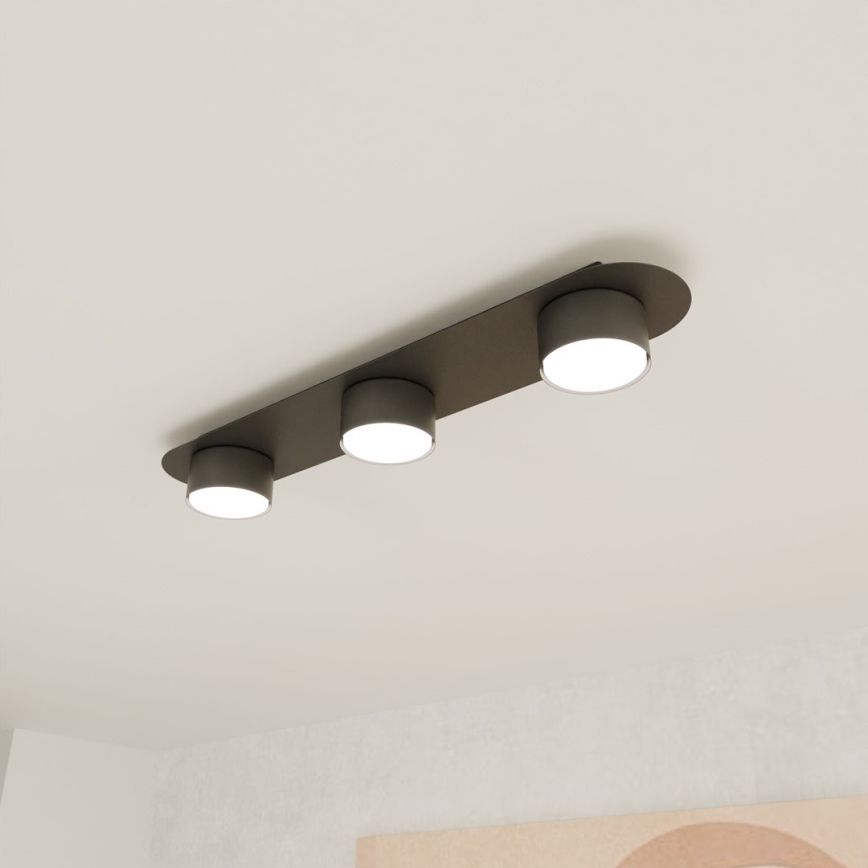 Plafonjera DIAZ 3xGX53/12W/230V crni