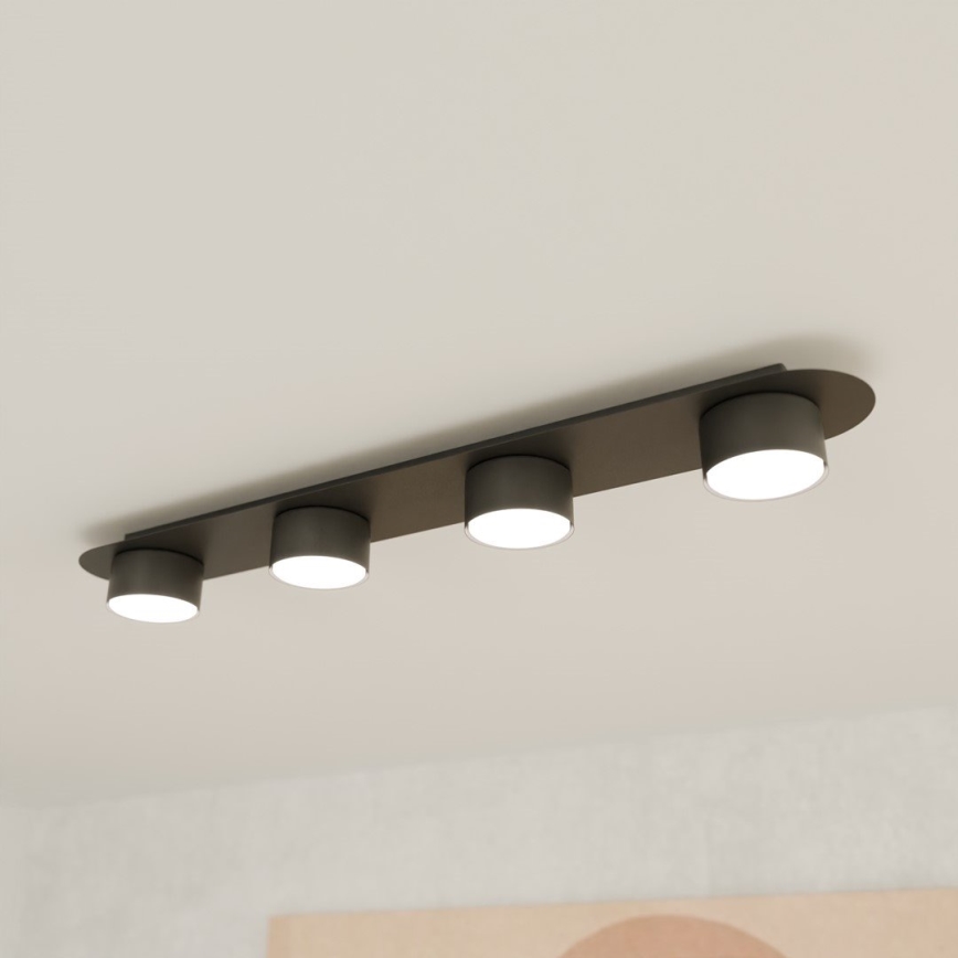 Plafonjera DIAZ 4xGX53/12W/230V crni