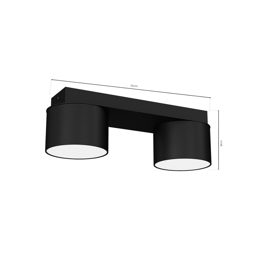 Plafonjera DIXIE 2xGX53/11W/230V crni