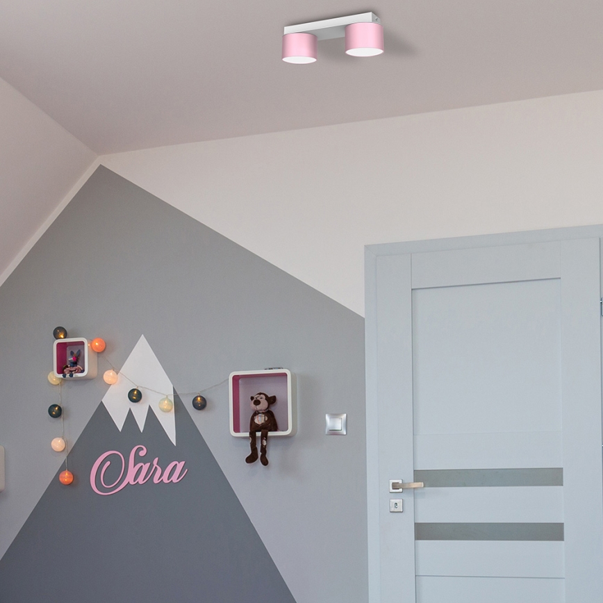 Plafonjera DIXIE 2xGX53/11W/230V roze