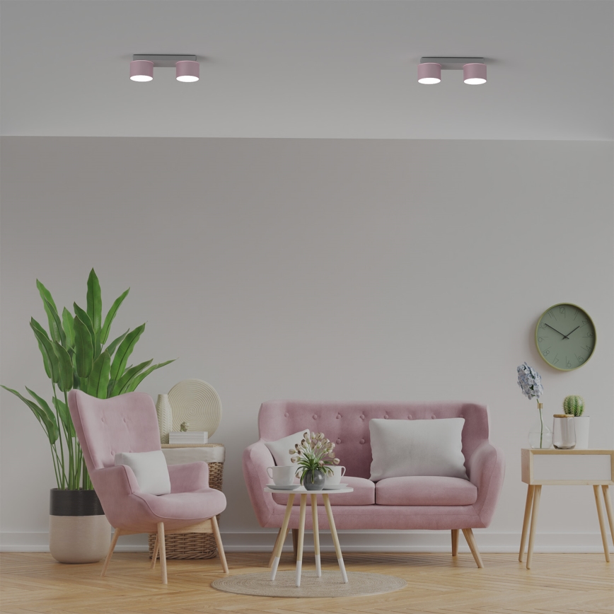 Plafonjera DIXIE 2xGX53/11W/230V roze