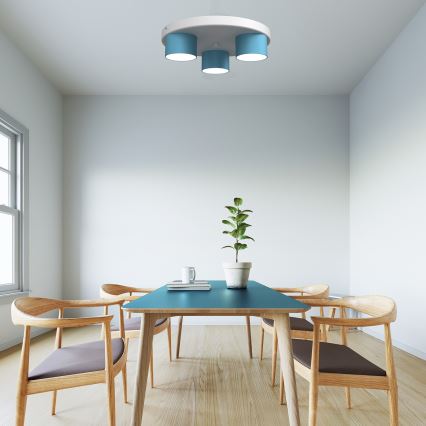 Plafonjera DIXIE 3xGX53/11W/230V plava