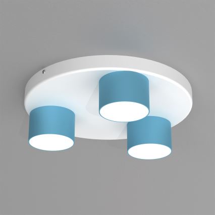 Plafonjera DIXIE 3xGX53/11W/230V plava