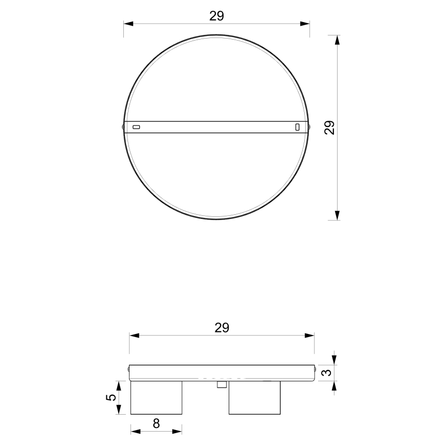 Plafonjera DIXIE 3xGX53/11W/230V plava