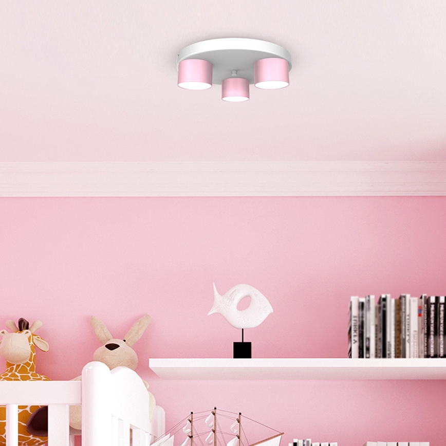 Plafonjera DIXIE 3xGX53/11W/230V roze