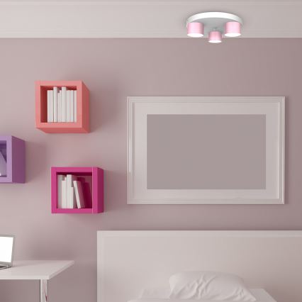 Plafonjera DIXIE 3xGX53/11W/230V roze