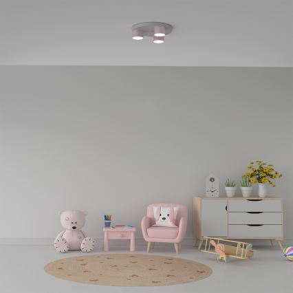 Plafonjera DIXIE 3xGX53/11W/230V roze
