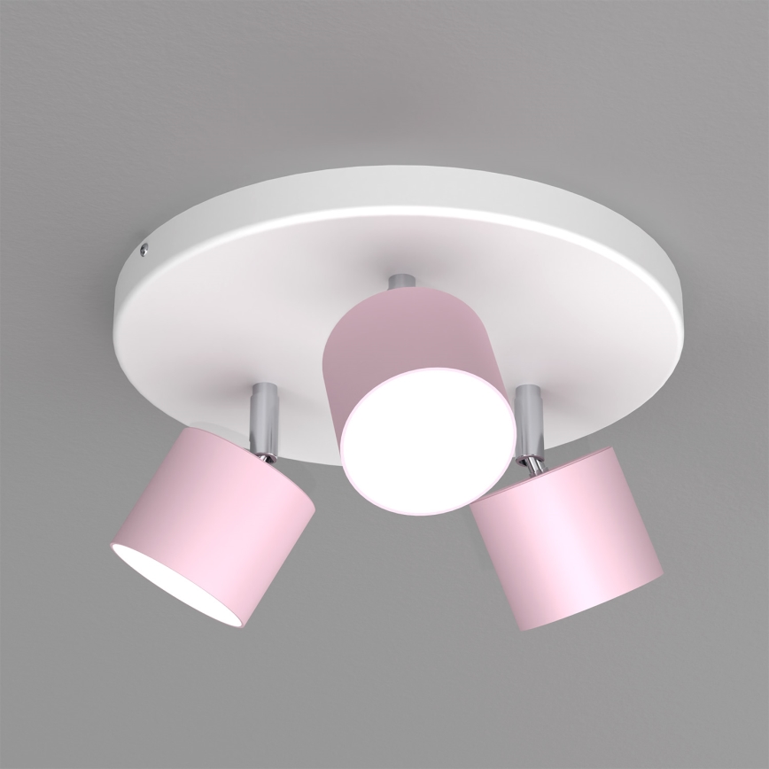 Plafonjera DIXIE 3xGX53/11W/230V roze