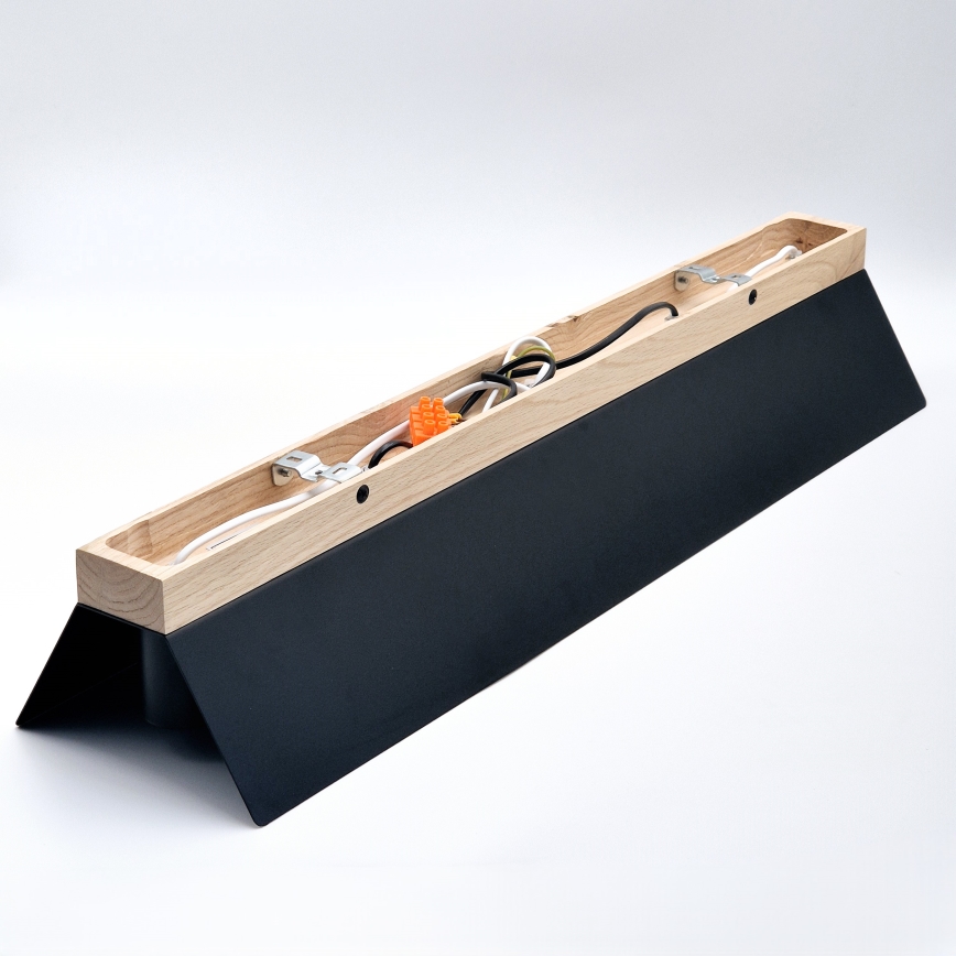 Plafonjera ESME 5xE27/15W/230V crni/hrast