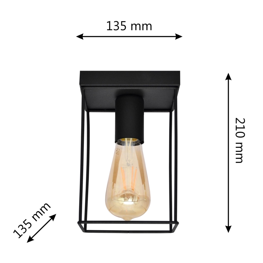 Plafonjera FINN 1xE27/15W/230V crni