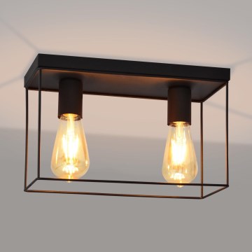 Plafonjera FINN 2xE27/15W/230V crni