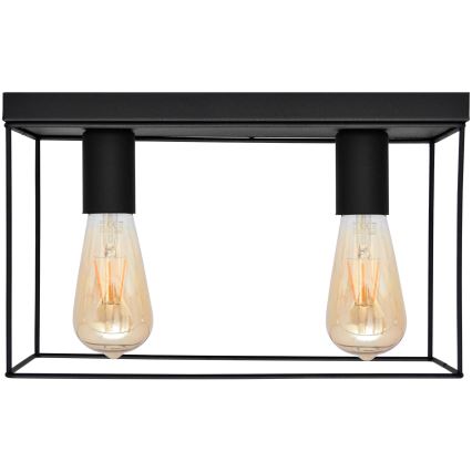 Plafonjera FINN 2xE27/15W/230V crni