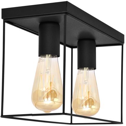 Plafonjera FINN 2xE27/15W/230V crni