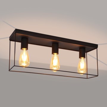 Plafonjera FINN 3xE27/15W/230V crni