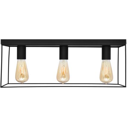 Plafonjera FINN 3xE27/15W/230V crni