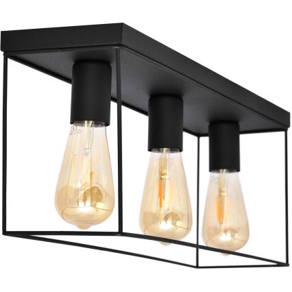 Plafonjera FINN 3xE27/15W/230V crni
