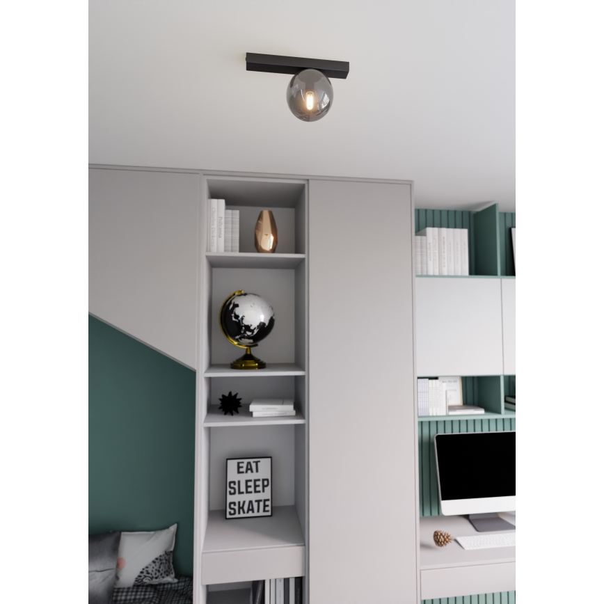 Plafonjera FIT 1xE14/10W/230V crni/siv