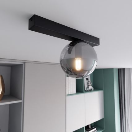 Plafonjera FIT 1xE14/10W/230V crni/siv