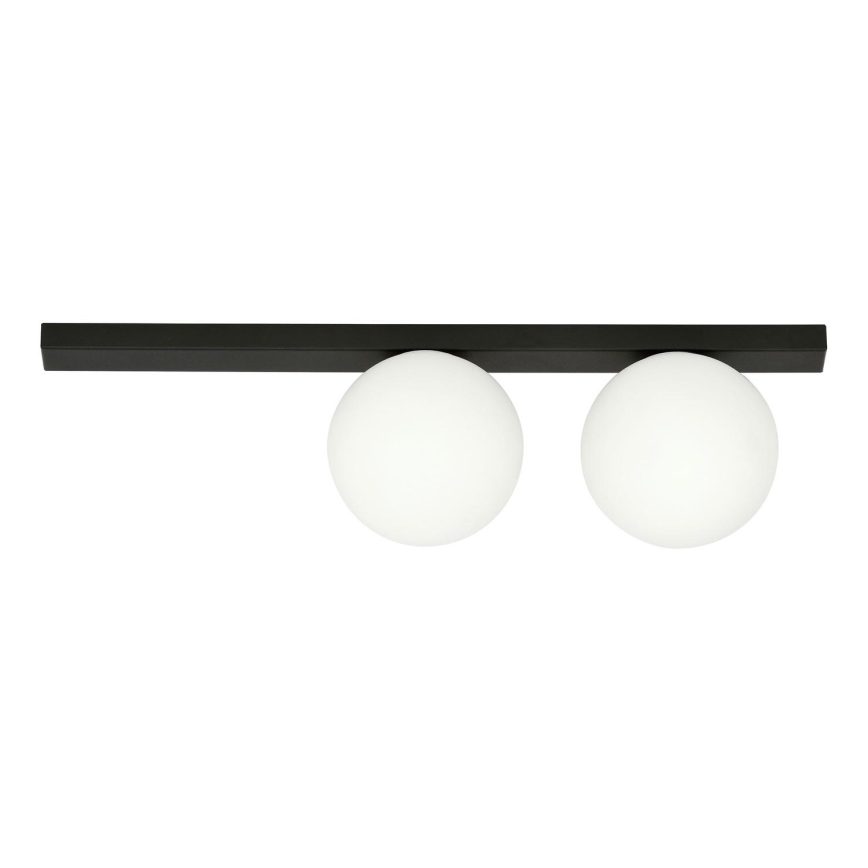 Plafonjera FIT 2xE14/10W/230V crni/bela