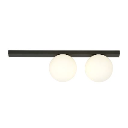 Plafonjera FIT 2xE14/10W/230V crni/bela