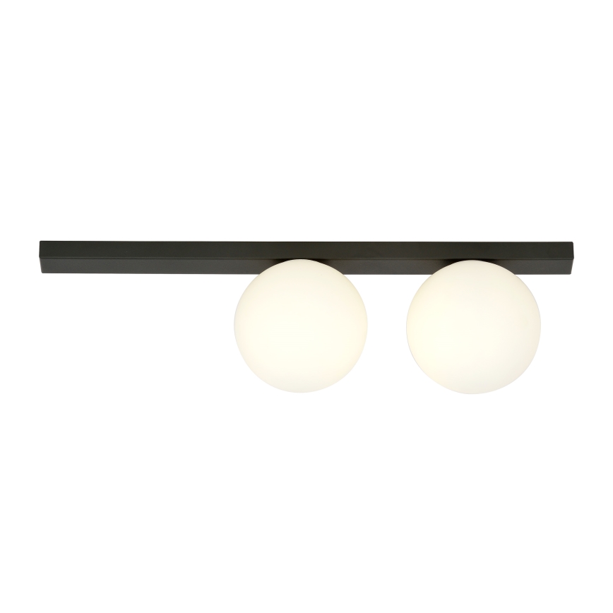 Plafonjera FIT 2xE14/10W/230V crni/bela