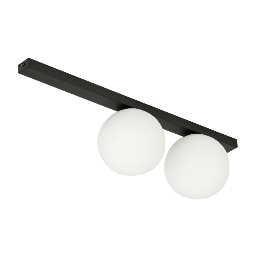 Plafonjera FIT 2xE14/10W/230V crni/bela