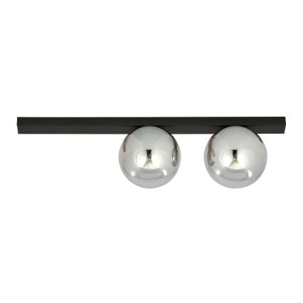 Plafonjera FIT 2xE14/10W/230V crni/siv