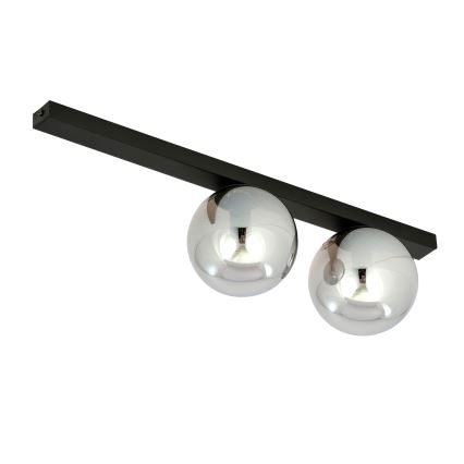 Plafonjera FIT 2xE14/10W/230V crni/siv