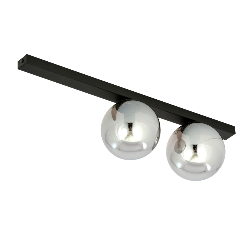 Plafonjera FIT 2xE14/10W/230V crni/siv