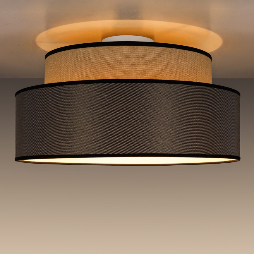 Plafonjera GRACE 1xE27/60W/230V bež/braon