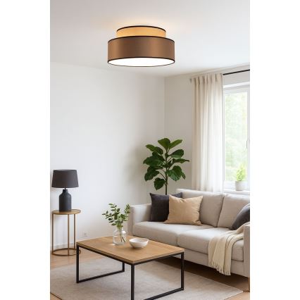 Plafonjera GRACE 1xE27/60W/230V bež/braon