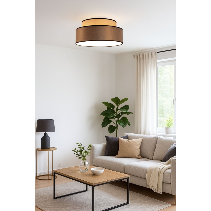 Plafonjera GRACE 1xE27/60W/230V bež/braon
