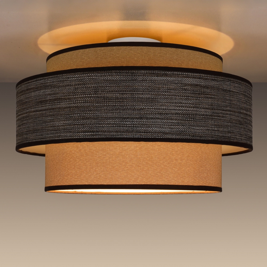 Plafonjera GRACE 1xE27/60W/230V bež/braon