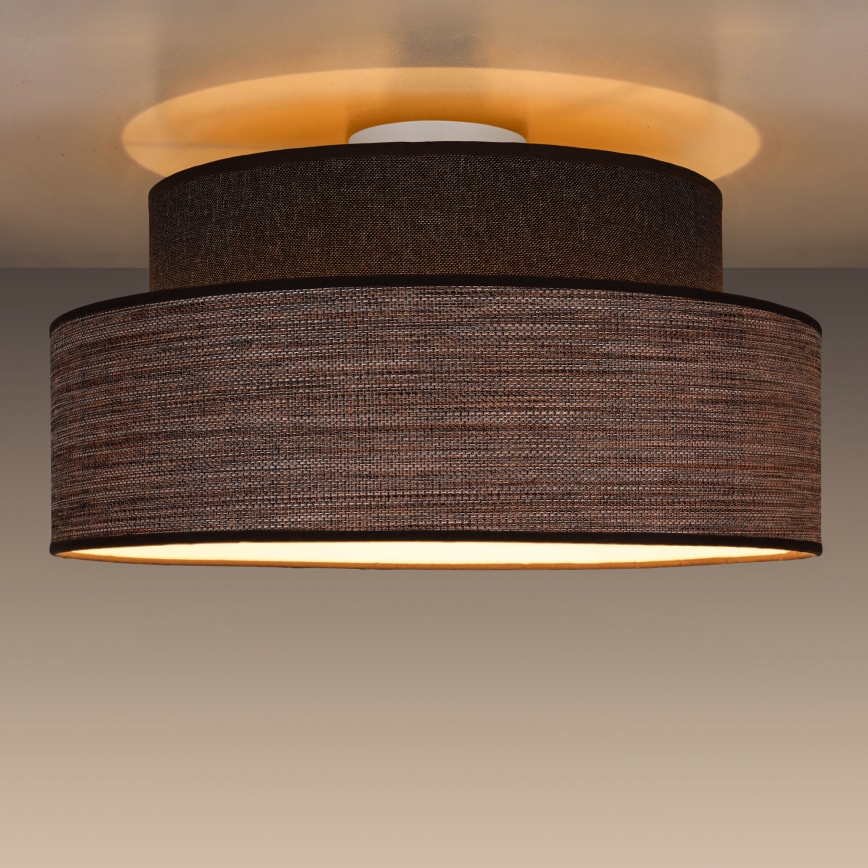 Plafonjera GRACE 1xE27/60W/230V braon/bež