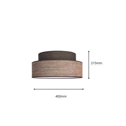 Plafonjera GRACE 1xE27/60W/230V braon/bež