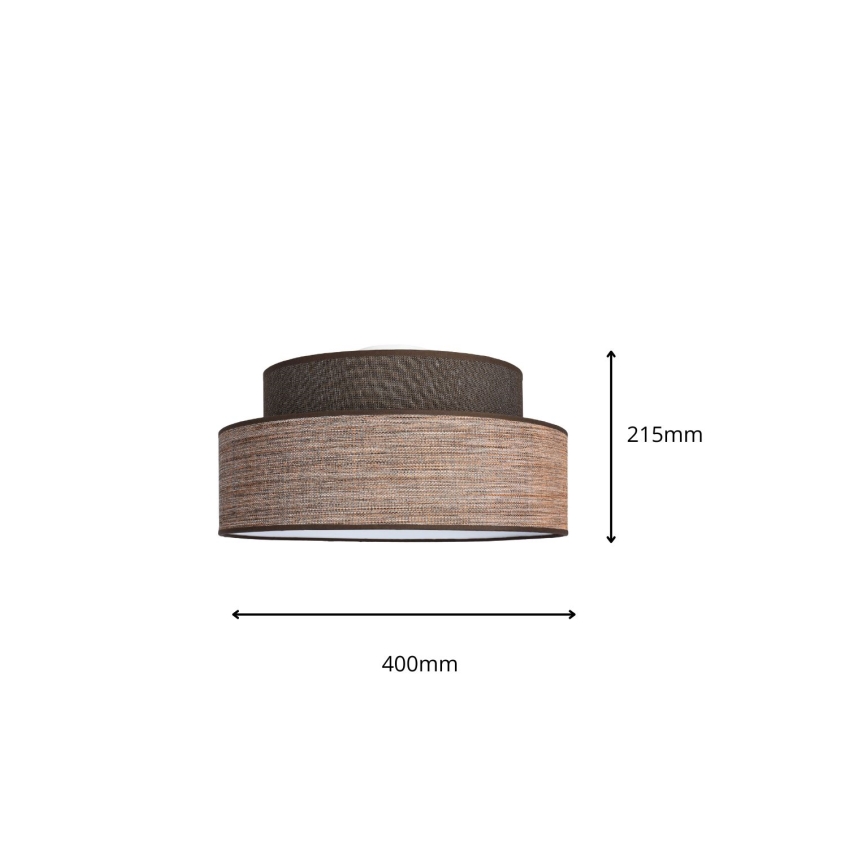 Plafonjera GRACE 1xE27/60W/230V braon/bež