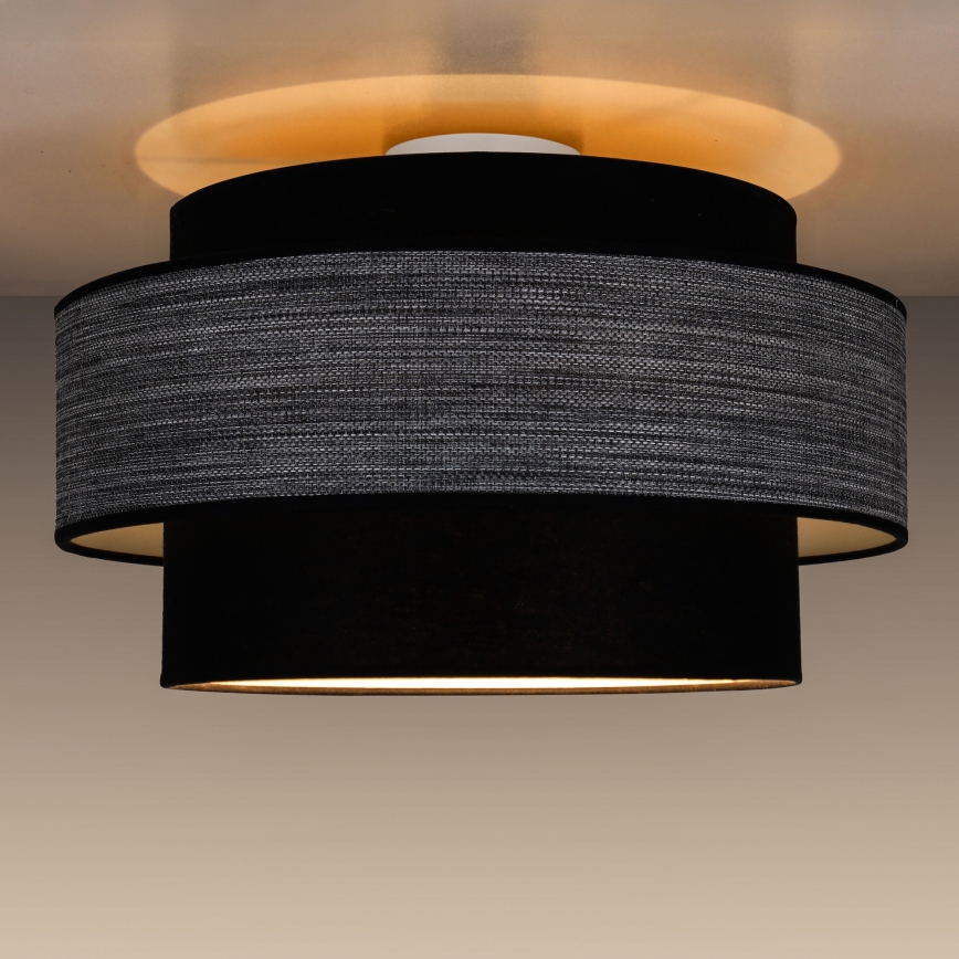 Plafonjera GRACE 1xE27/60W/230V crni/siv