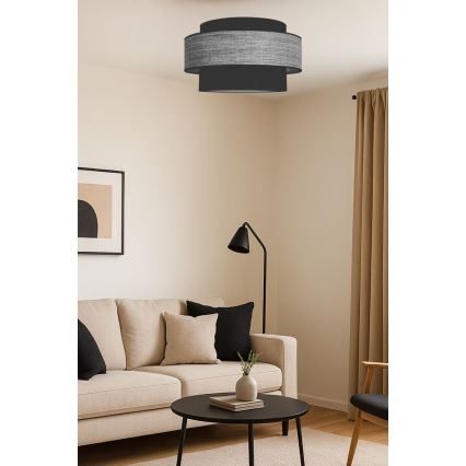 Plafonjera GRACE 1xE27/60W/230V crni/siv