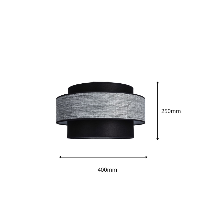 Plafonjera GRACE 1xE27/60W/230V crni/siv