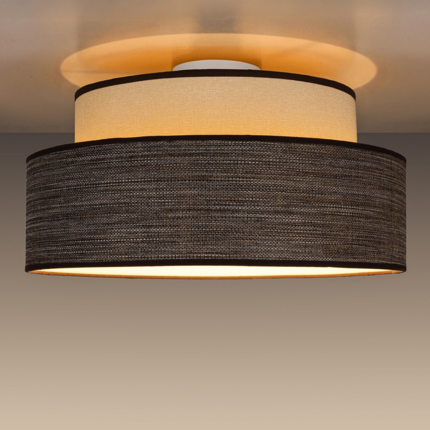 Plafonjera GRACE 1xE27/60W/230V krem/braon