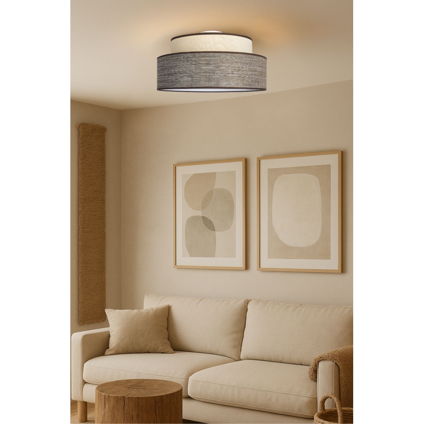 Plafonjera GRACE 1xE27/60W/230V krem/braon
